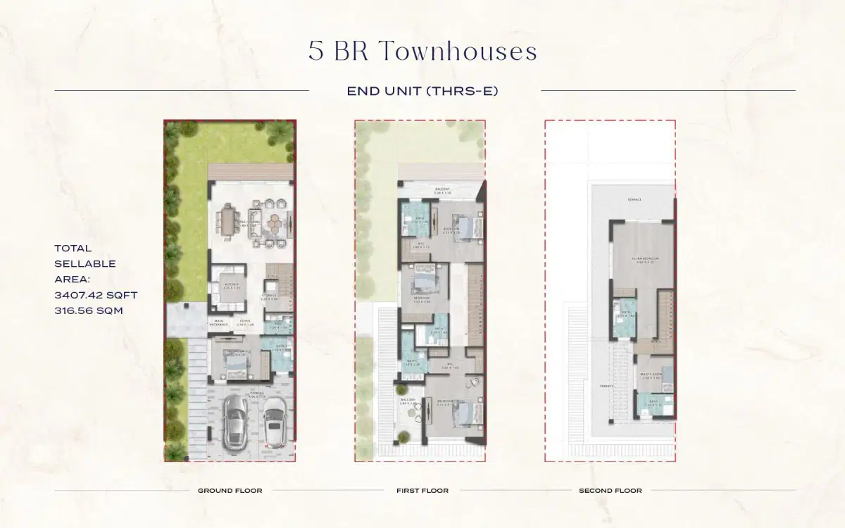5 BR Floor Plan 3,407 Sq. Ft.