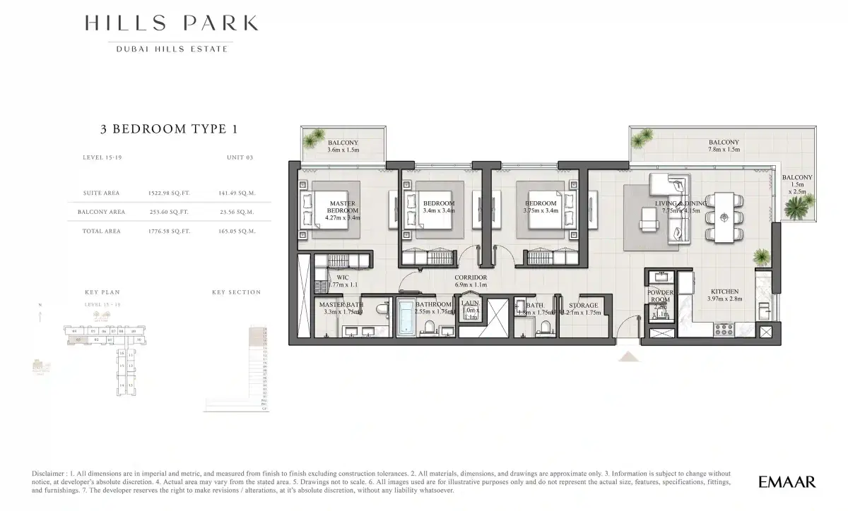 3 Bedroom Apartments