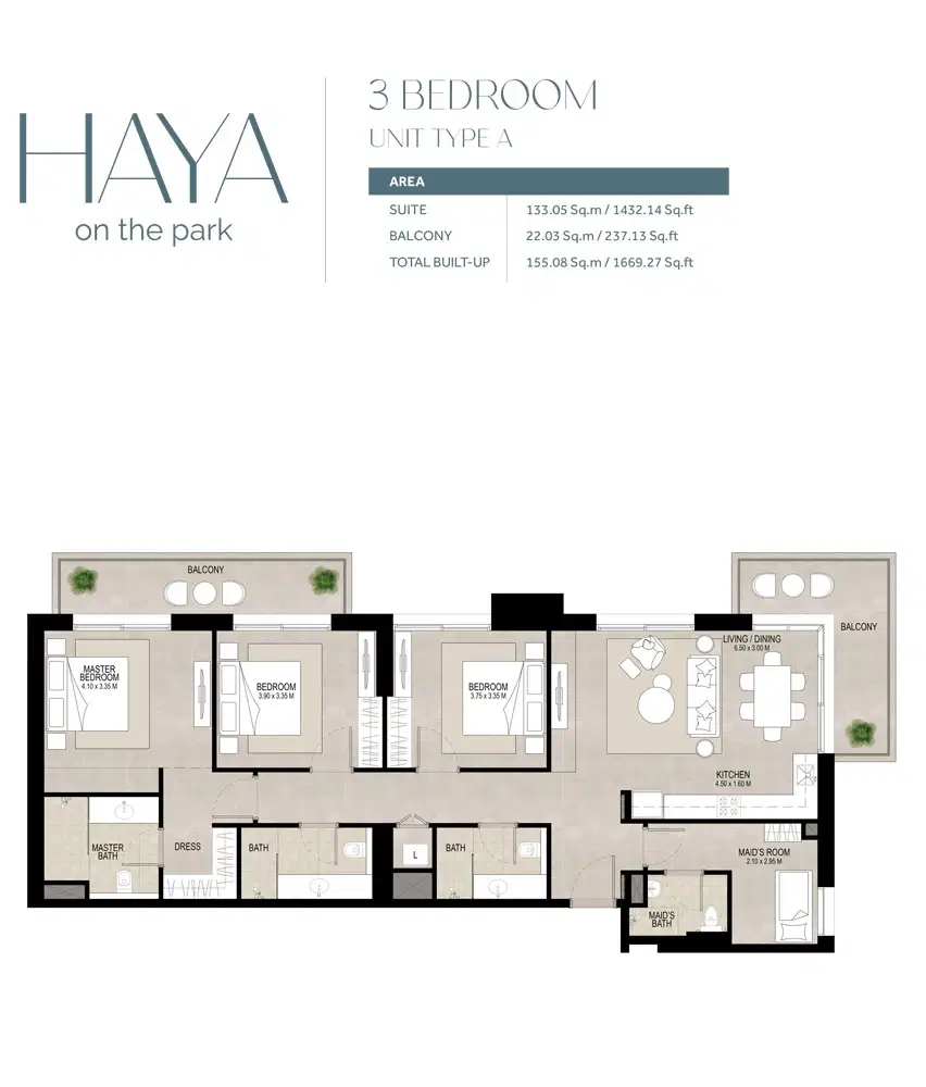 3 Bedroom Apartments