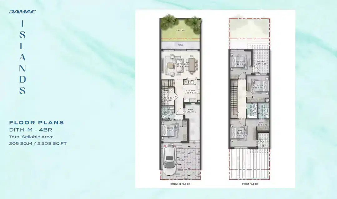 4 BR Floor Plan 2,208 Sq. Ft.