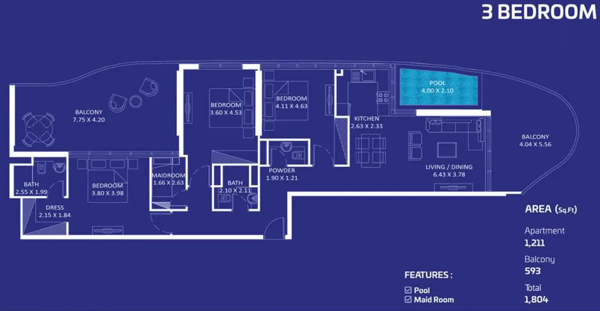 3 Bedroom Apartments