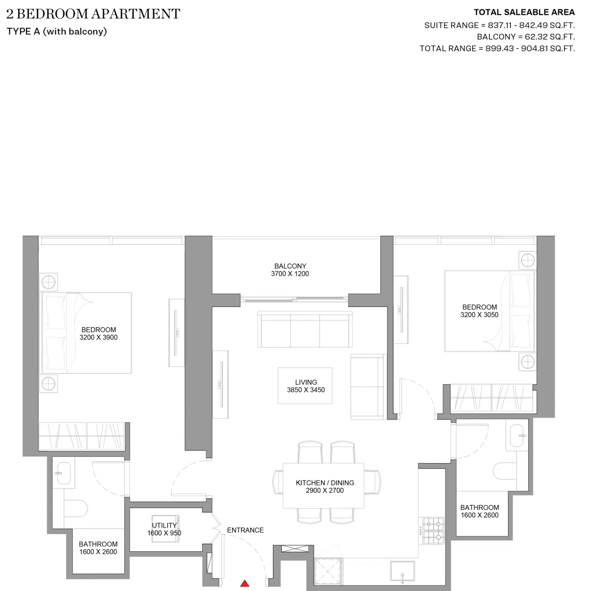 2 Bedroom Apartments