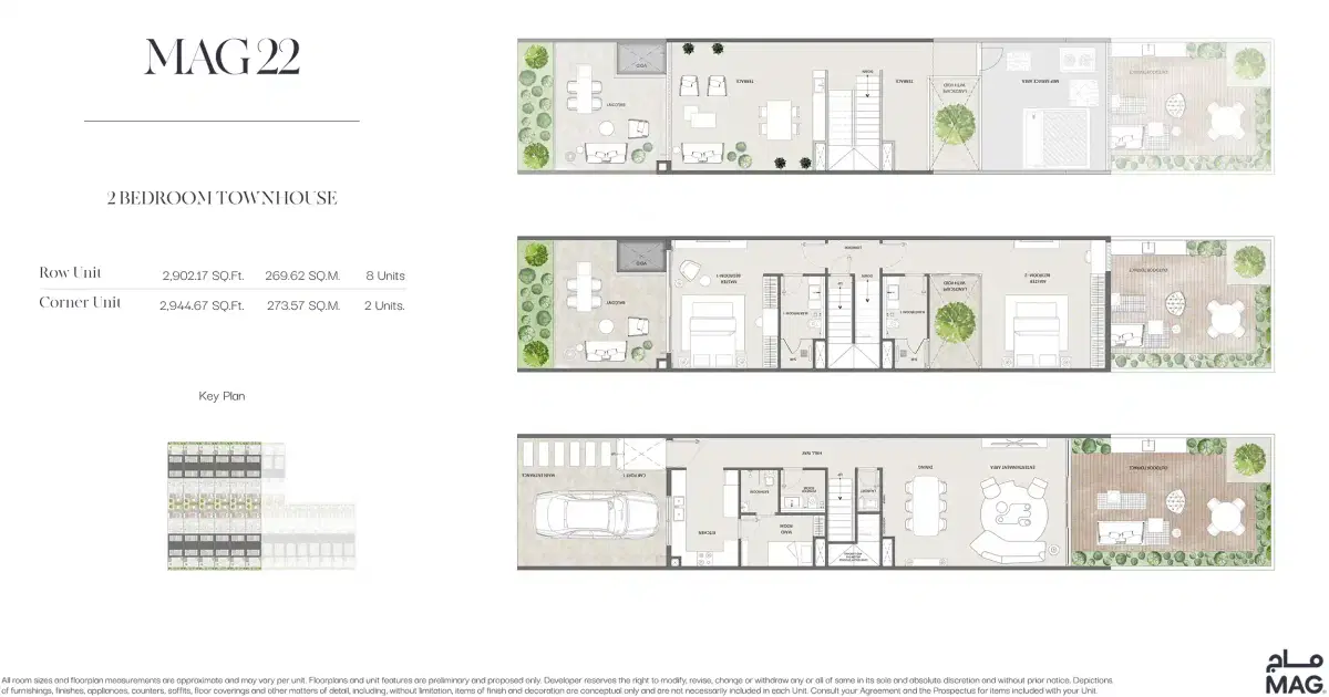 Mag 22 Dubai 2 Bedroom Townhouses Floor Plan