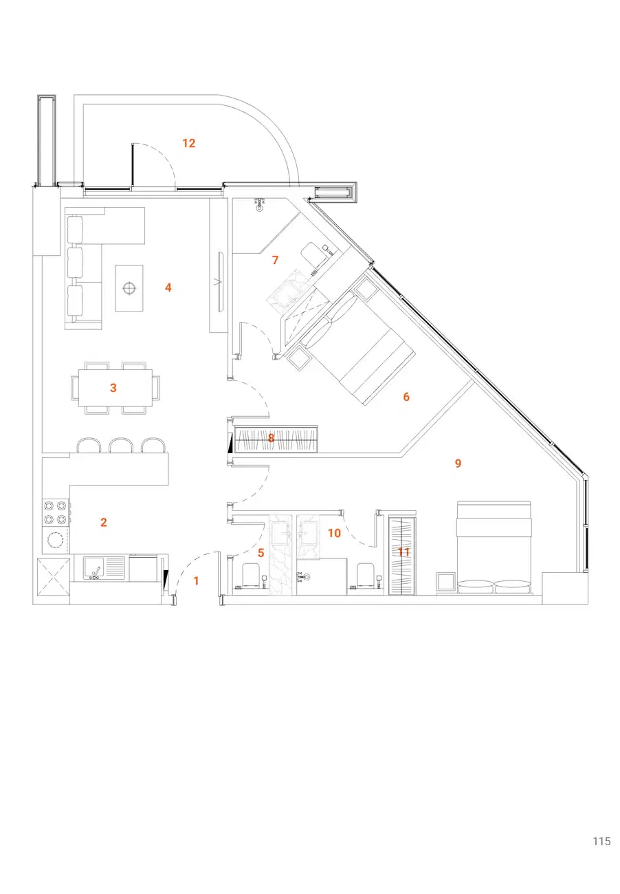 The Orchard Place Peak Summit Jvc 2 Bedroom Apartments Floor Plan
