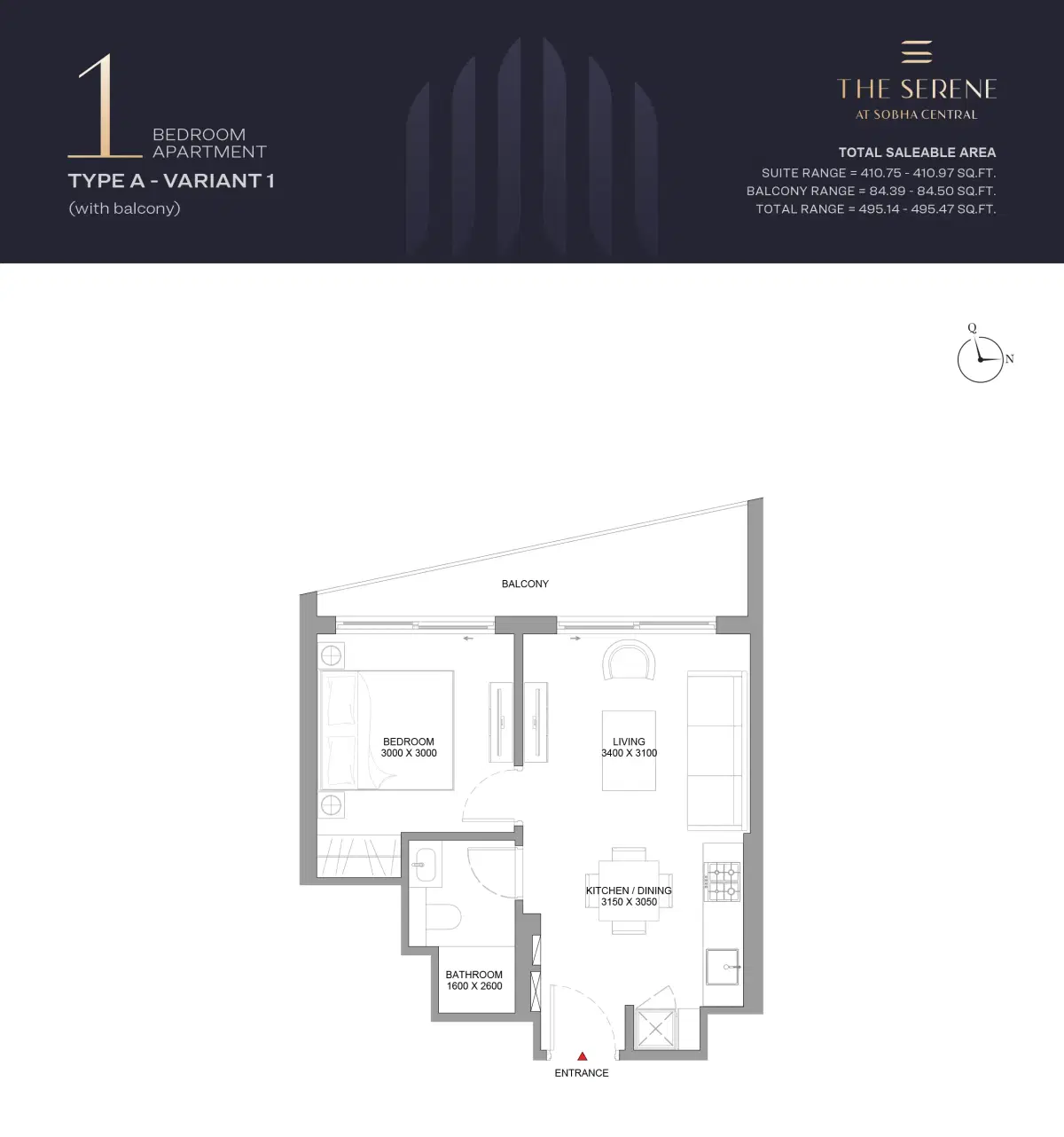 1 Bedroom Type 1