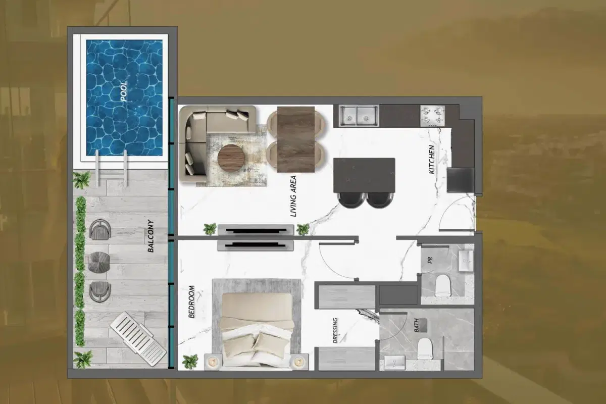 1 Bedroom Apartments