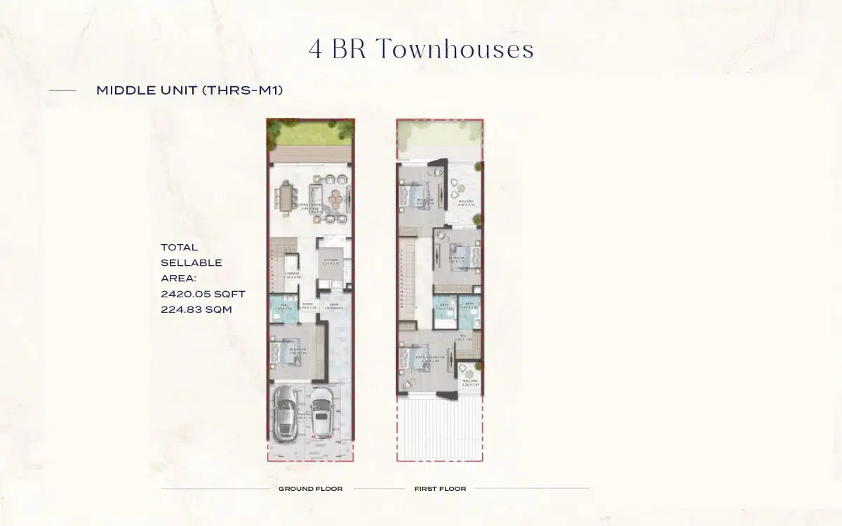 4 BR Floor Plan 2,420 Sq. Ft.