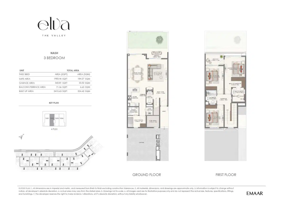 3 BR Floor Plan 2,415 Sq. Ft.