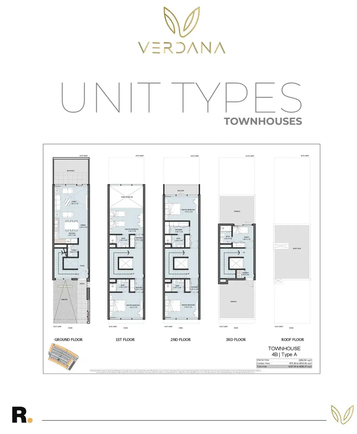 Reportage Verdana Phase 6 Dubai 4 BR Floor Plan 4,080 Sq. Ft.