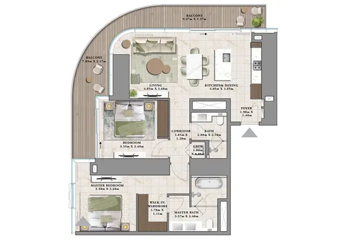 2 Bedroom Apartment-B