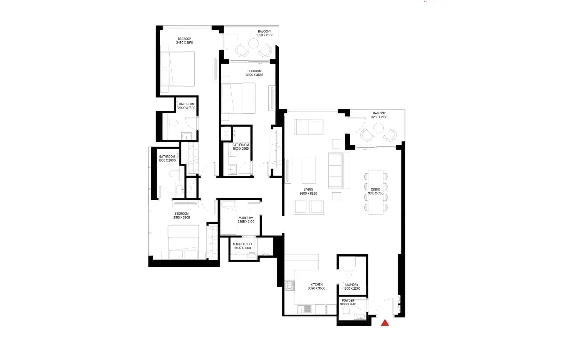 3 Bedroom Apartments