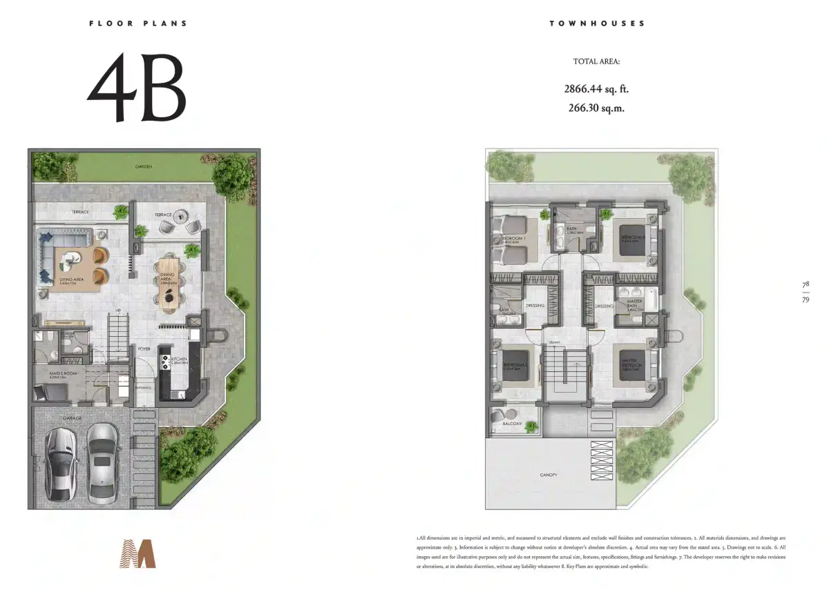 Mag City Meydan 4 Bed Townhouses Floor Plan