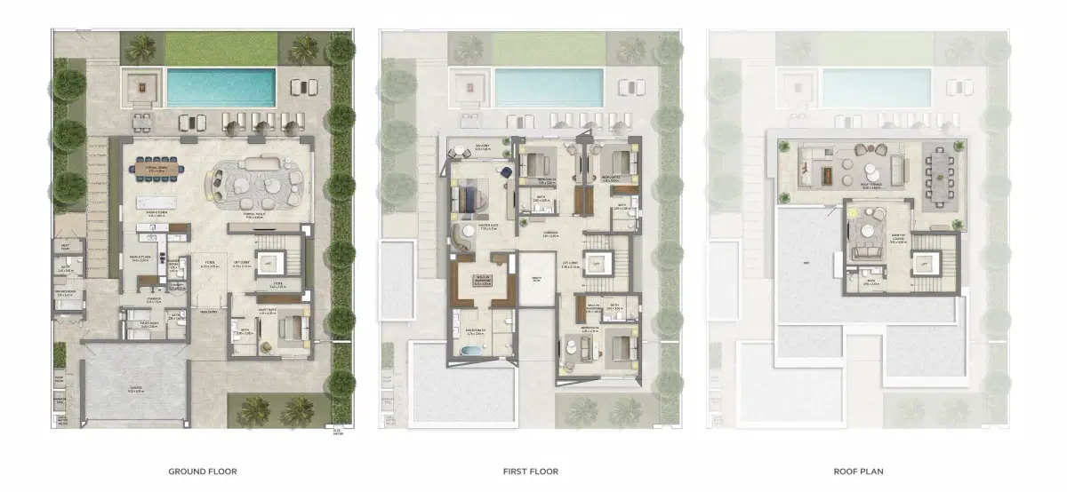 Emaar Mareva At The Oasis 5 Bedroom Villas Floor Plan