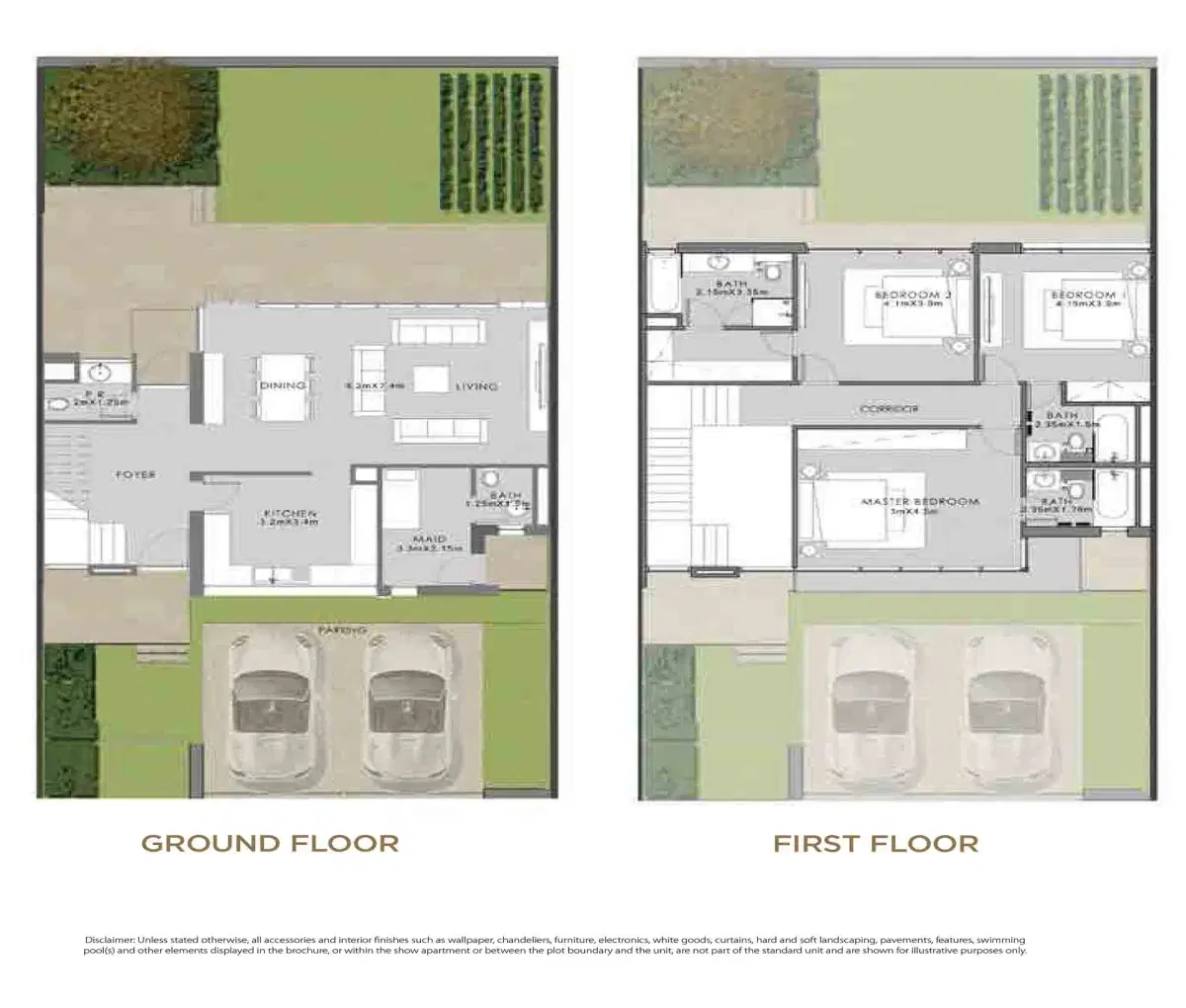 Beverly Hills Boutique Villas 3 BR Villa Floor Plan