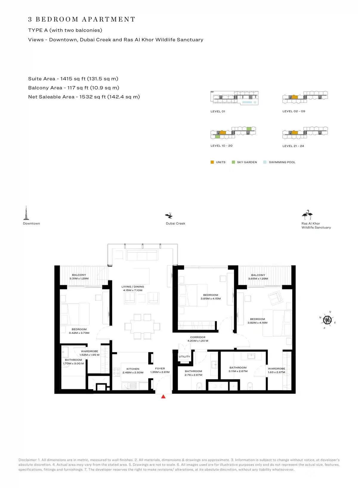 3 Bedroom Apartments