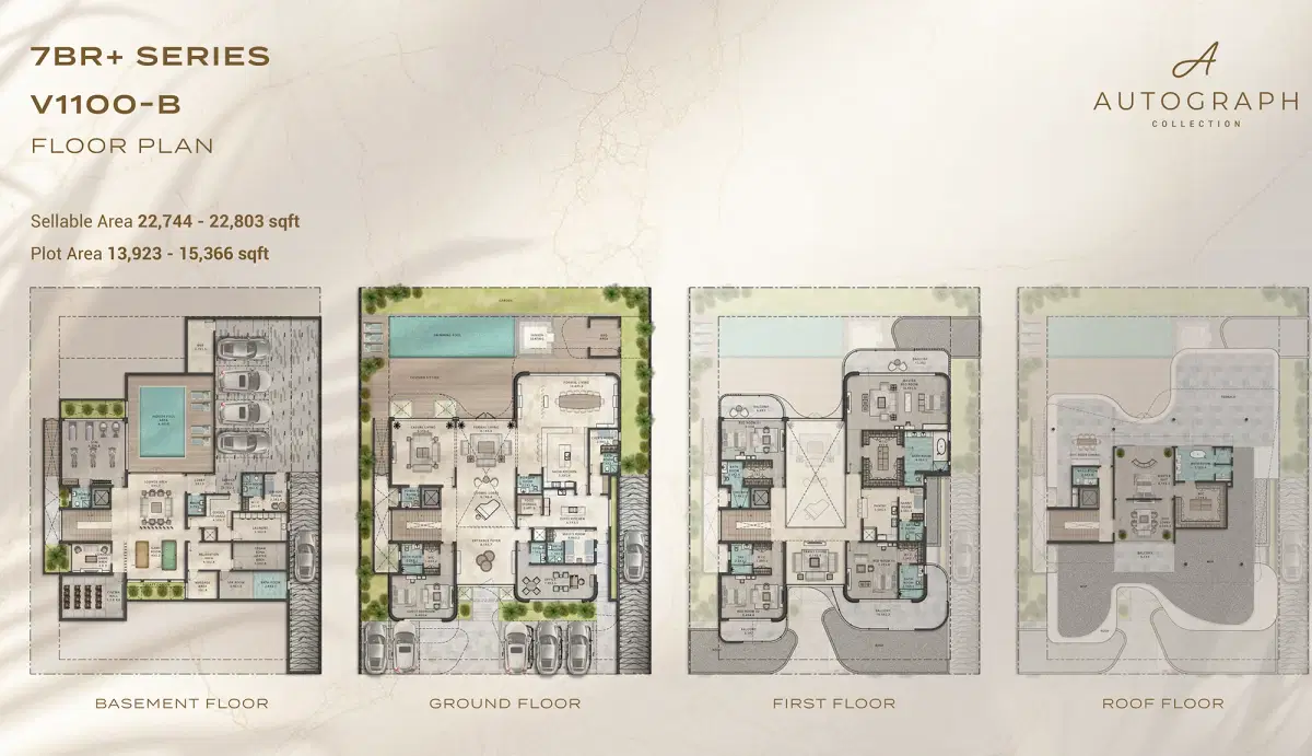 Autograph Collection Damac Hills 7 BR Villas Floor Plan