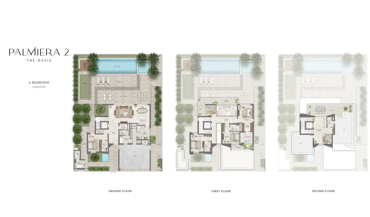 Emaar Palmiera 2 The Oasis 4 Bedroom Villas Floor Plan