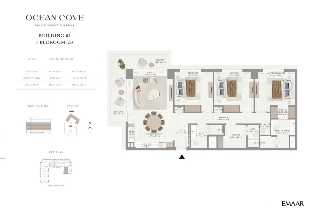 3 BR Floor Plan 1,657 Sq. Ft.