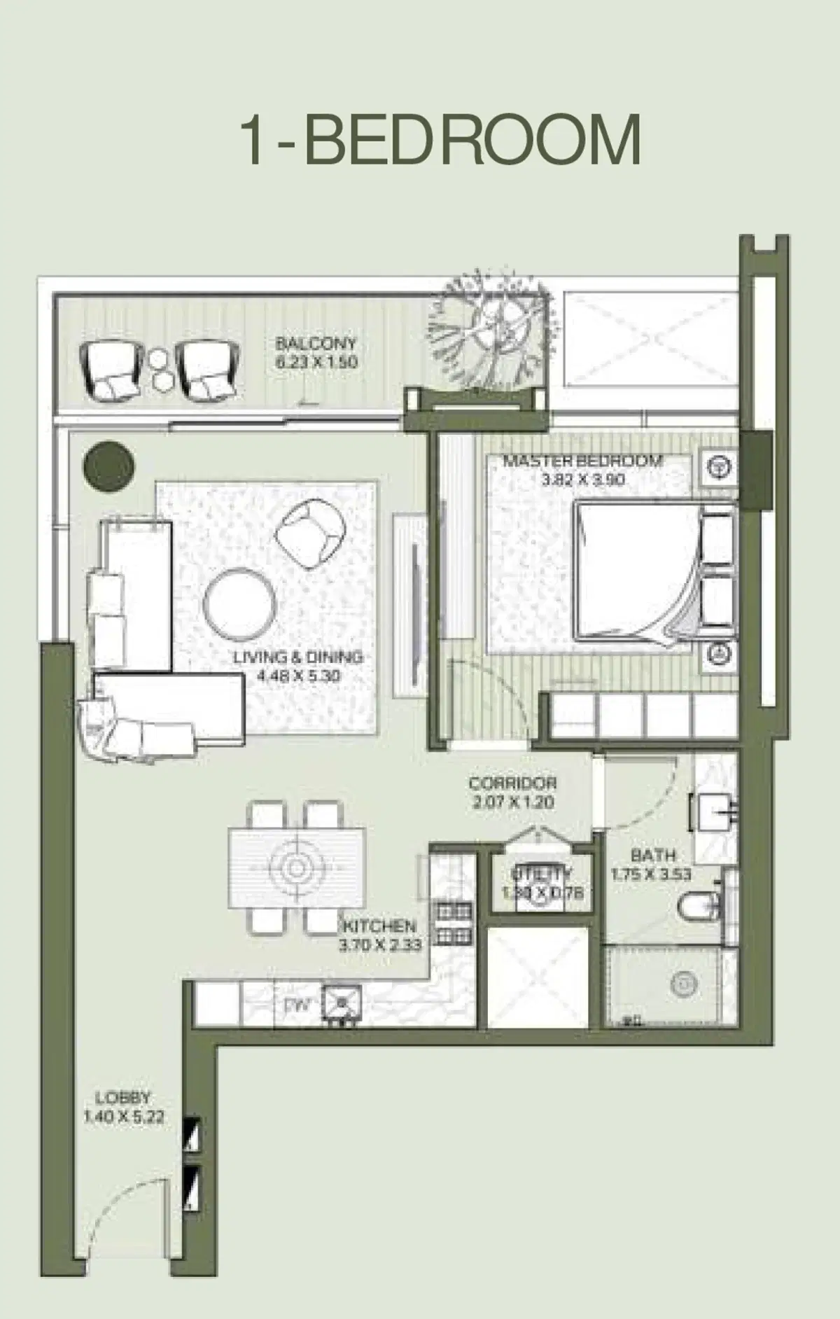 1 Bedroom Apartments