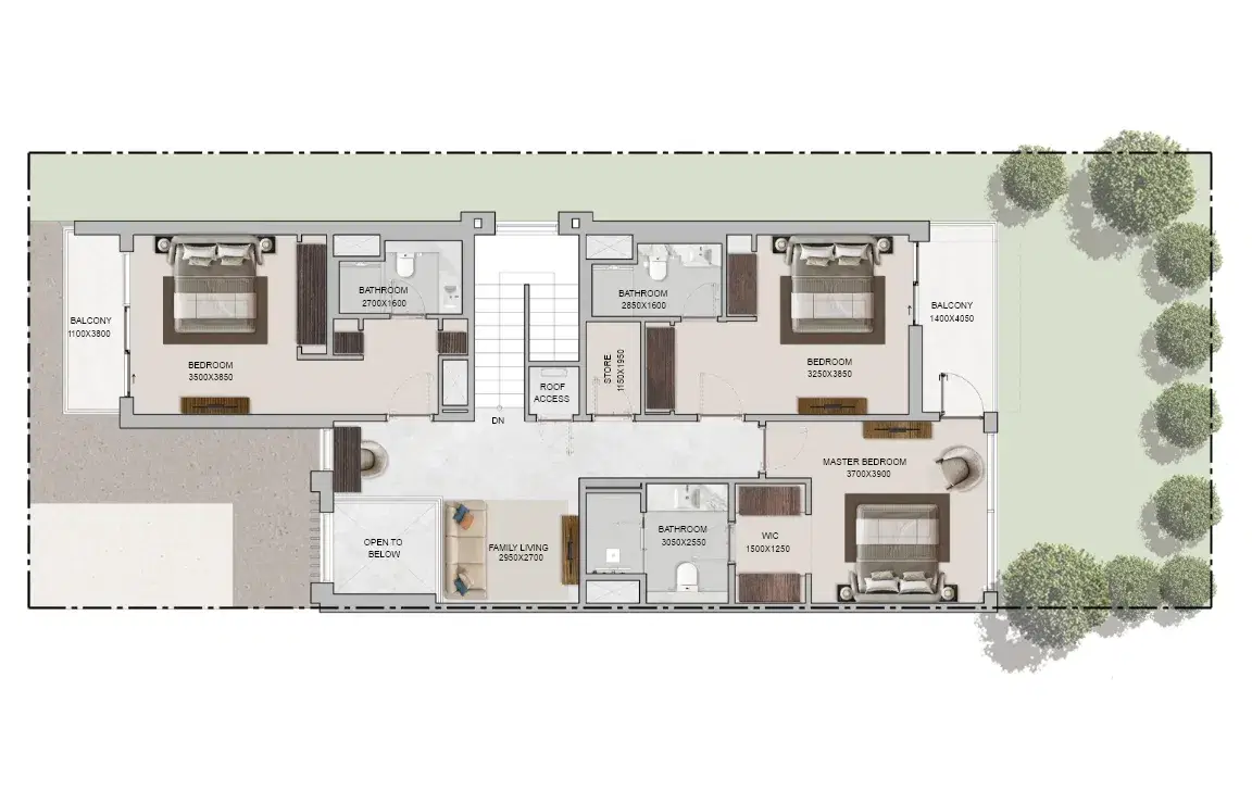 The Brooks At Sobha Sanctuary 4 Bedroom Villas Floor Plan