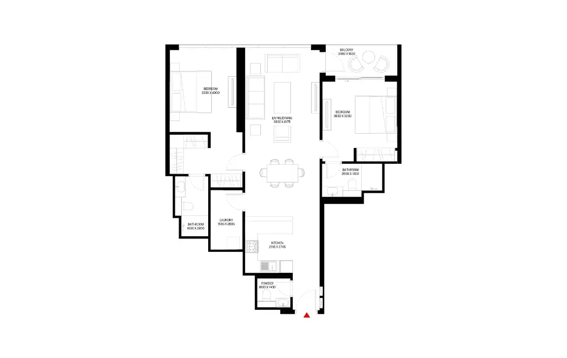 2 Bedroom Apartments
