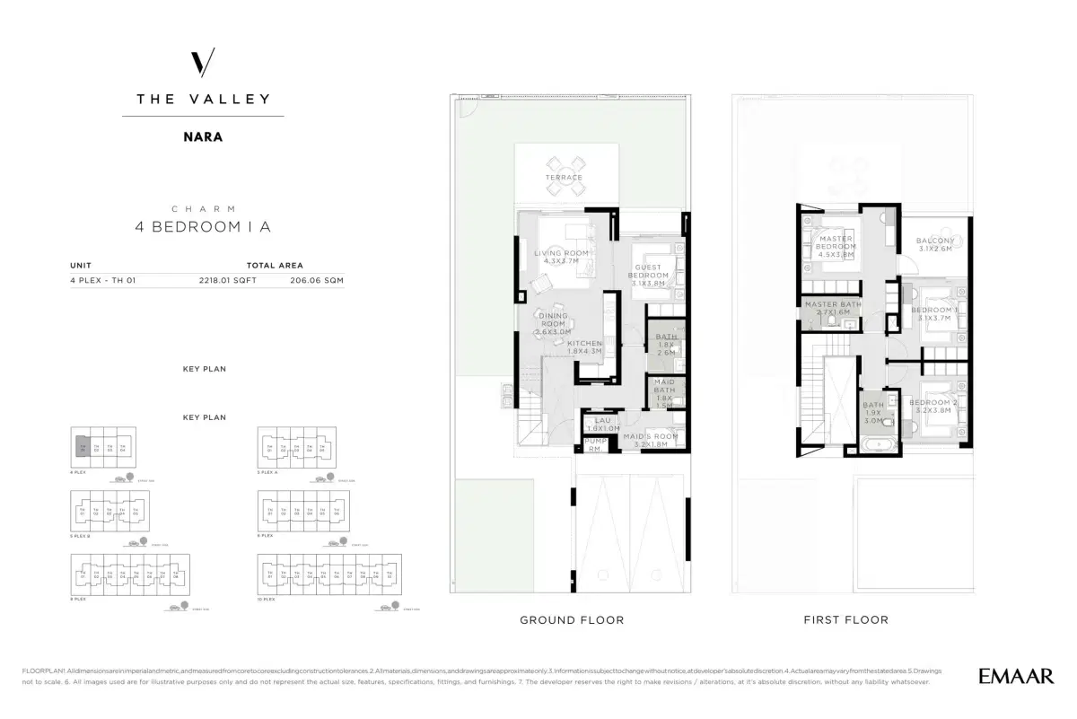 Nara At The Valley 4 Bedroom Townhouses Floor Plan