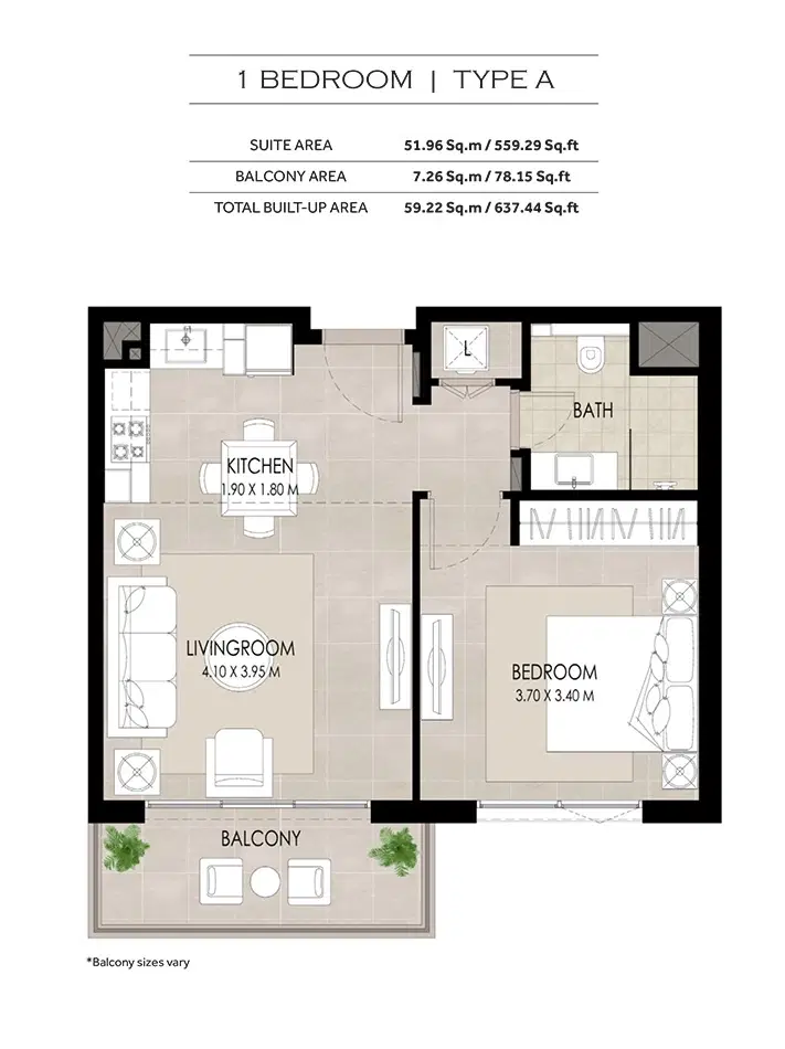 1 Bedroom Apartments