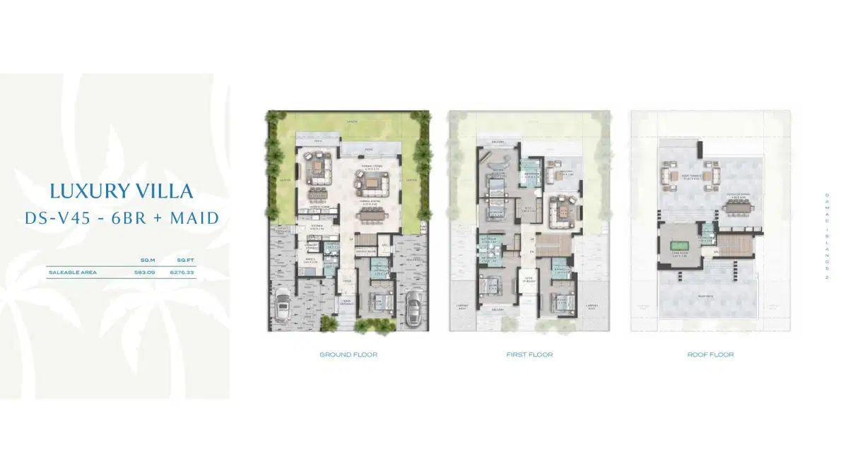 Damac Cuba at Damac Islands 2 | Luxury Townhouses & Villas 6 BR Villa Floor Plan