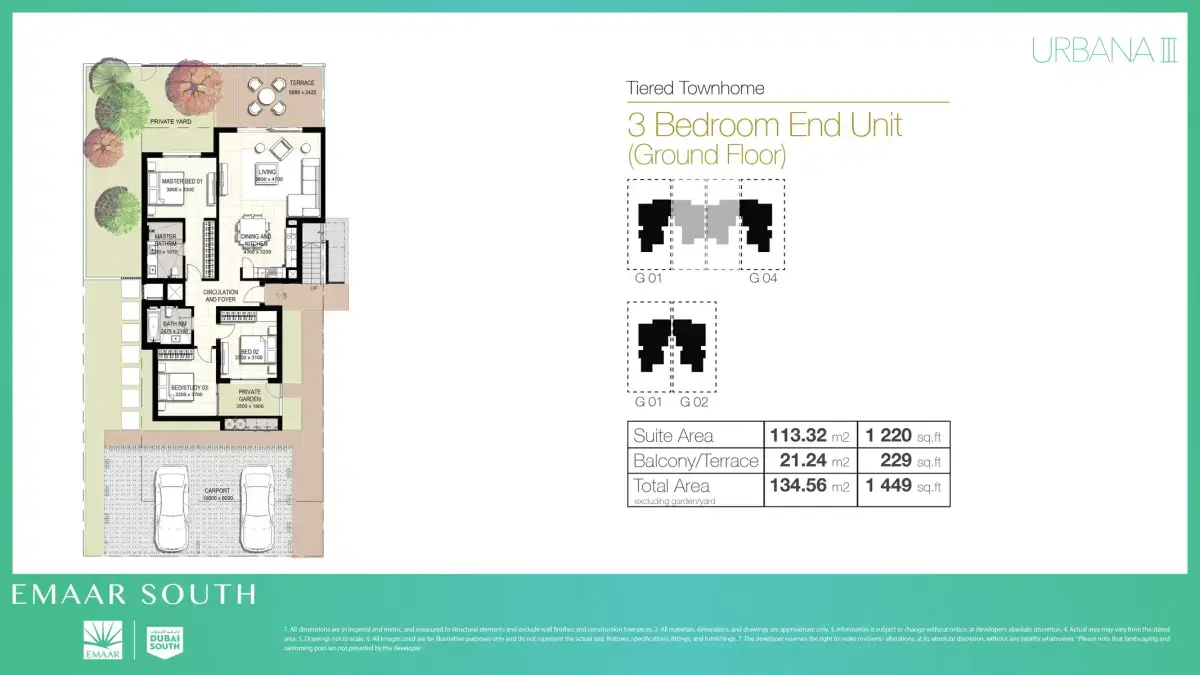3 Bedroom Townhomes
