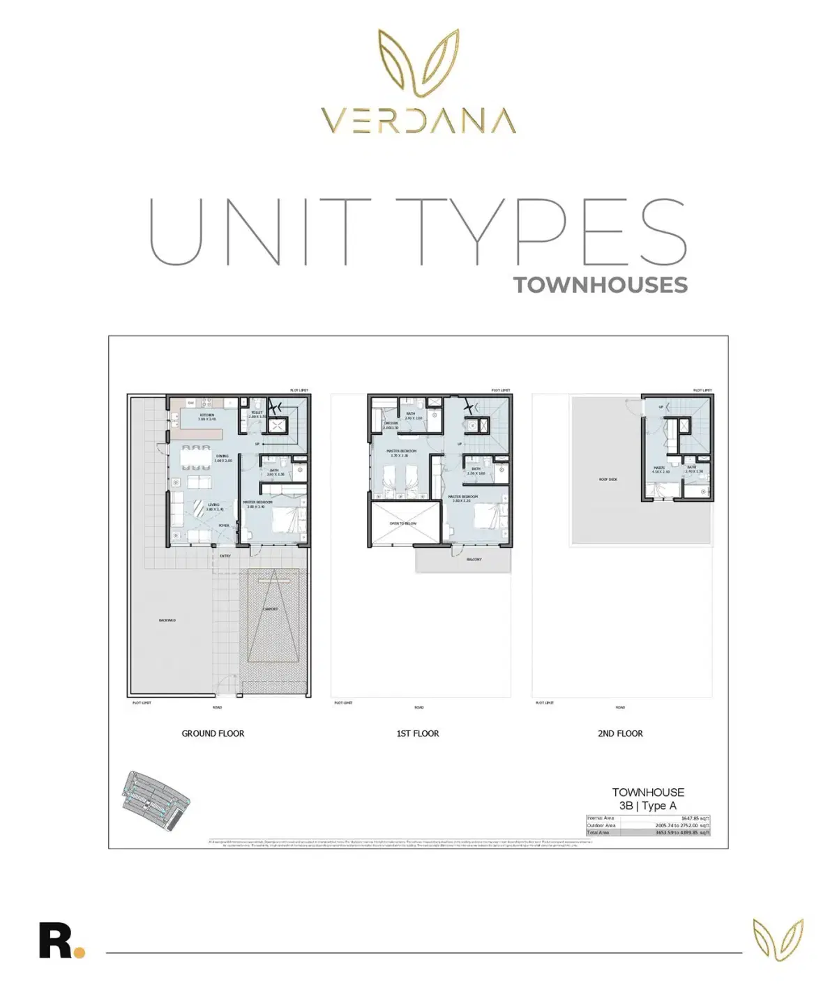 Reportage Verdana Phase 6 Dubai 3 BR Floor Plan 4,399 Sq. Ft.