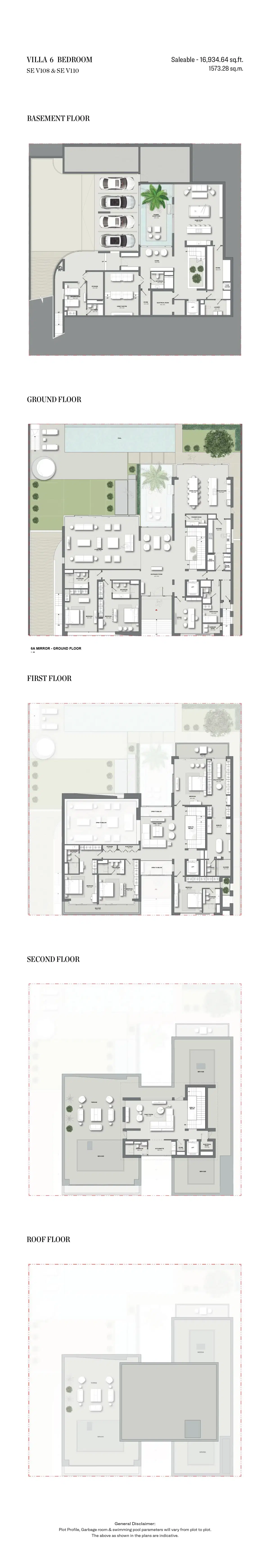 SOBHA Estates Dubai 6 BR Floor Plan 16,934 Sq. Ft.