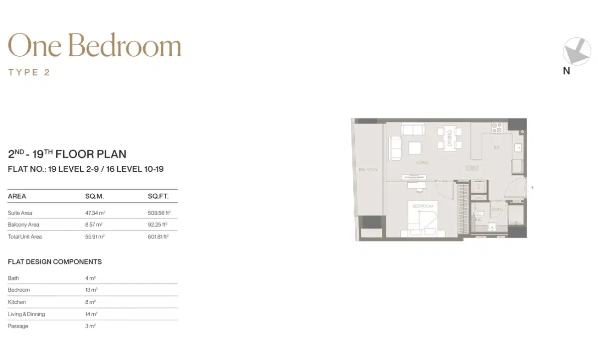 Binghatti Trillionaire Residences Dubai 1 BR Floor Plan 601 Sq. Ft.