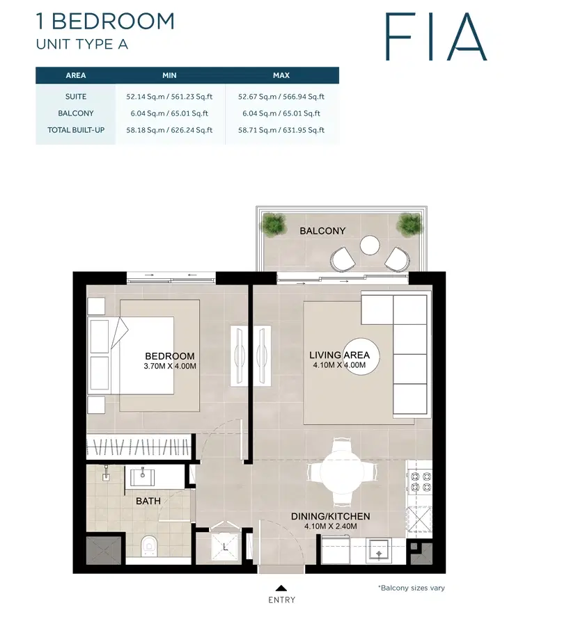 1 Bedroom Apartments