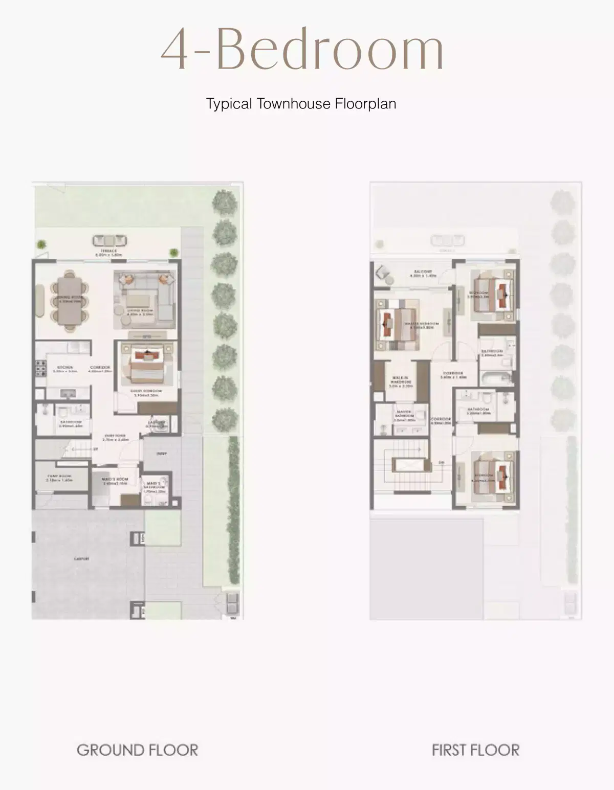 Emaar Velora 2 At The Valley Phase 2 4 Bedroom Townhouses Floor Plan
