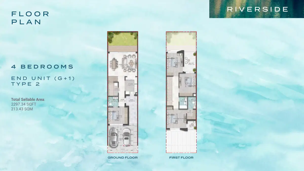 Damac Riverside Dubai 4 Bedroom Villas Floor Plan