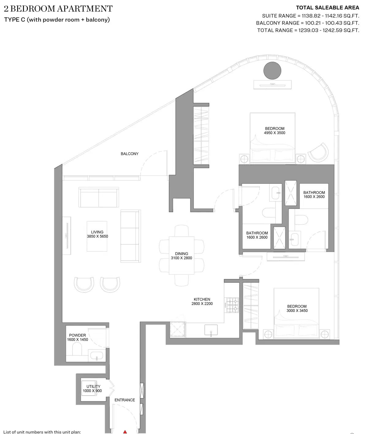 2 Bedroom Apartments