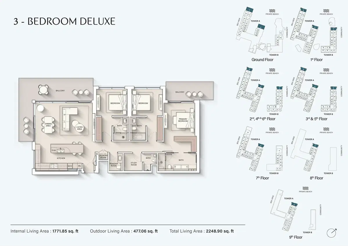 3 BR Floor Plan 2,248 Sq. Ft.