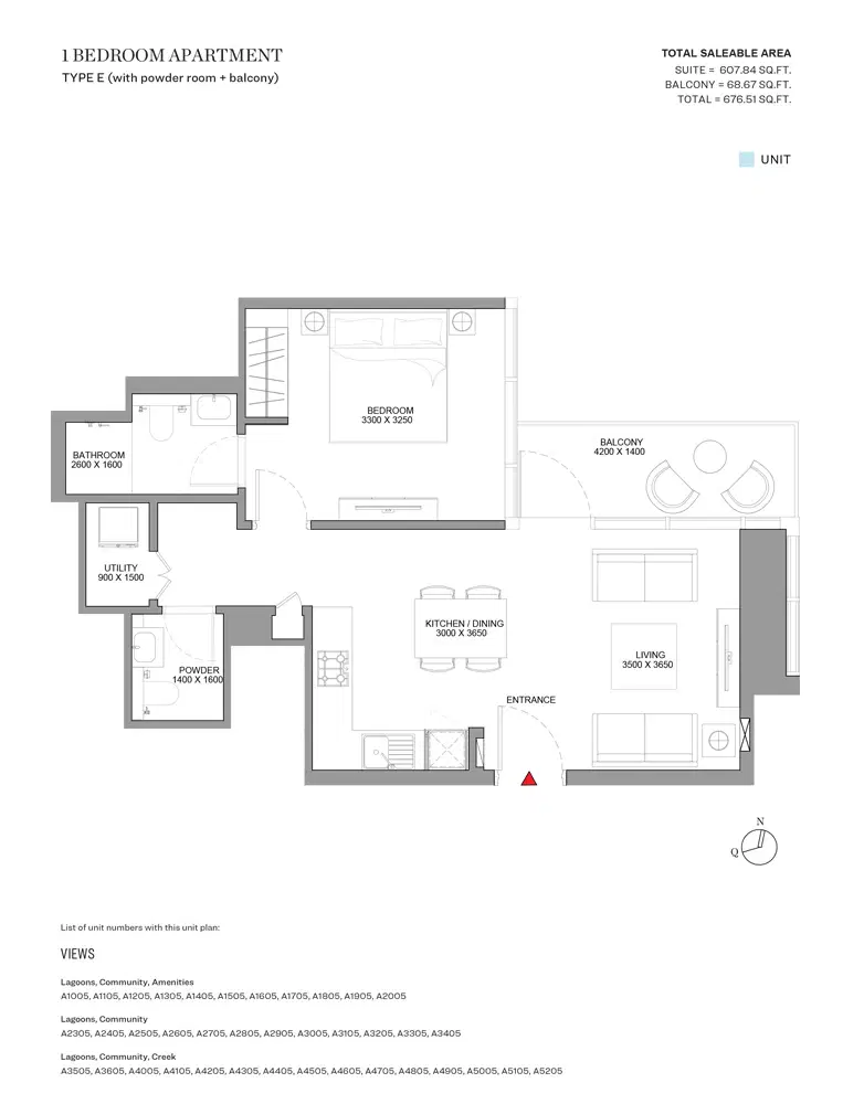 Sobha Skyscape Altius Sobha Hartland 2 1 Bedroom Apartments Floor Plan
