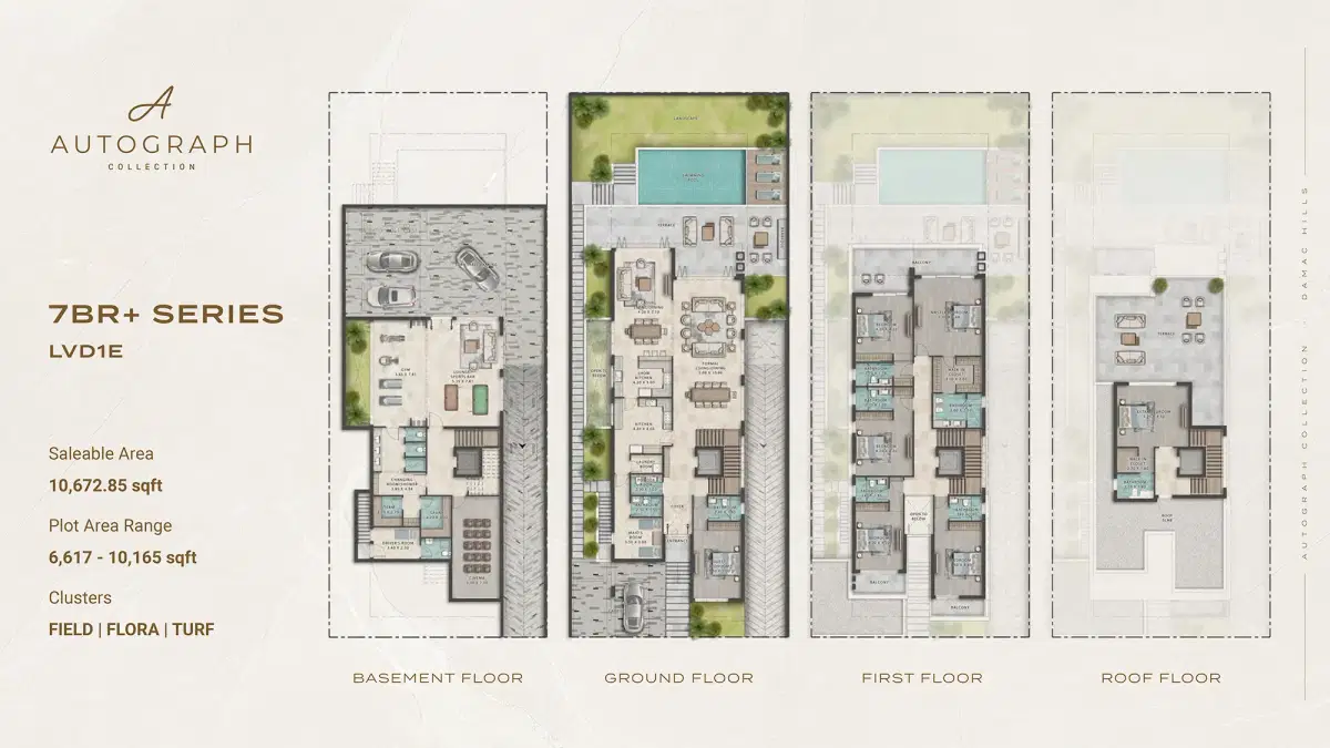Autograph Collection Damac Hills 7 BR Villas Floor Plan