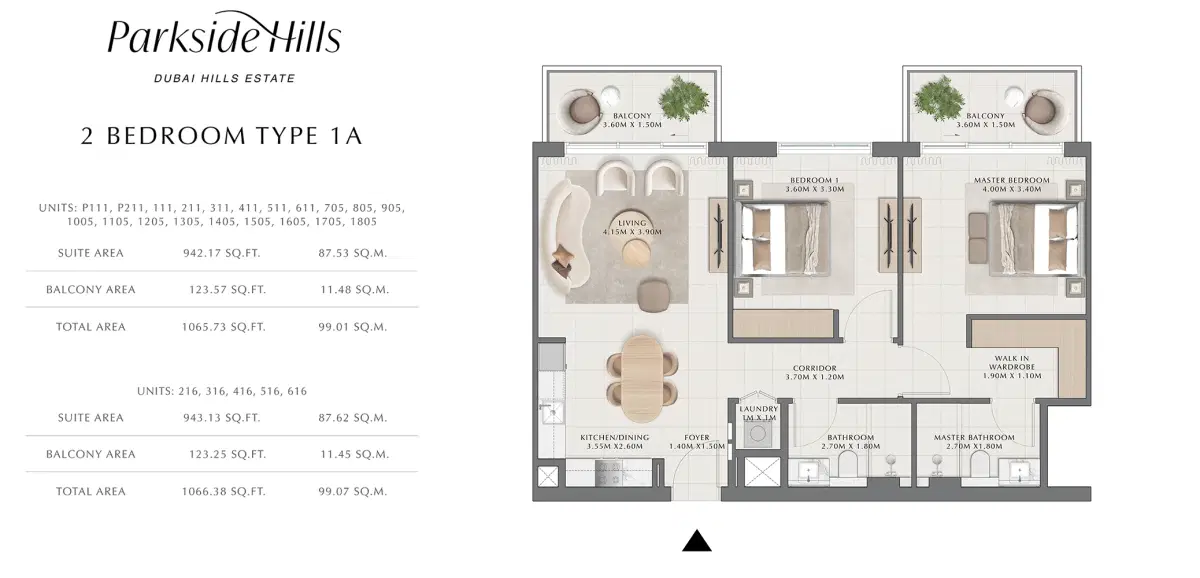 2 Bedroom Apartments