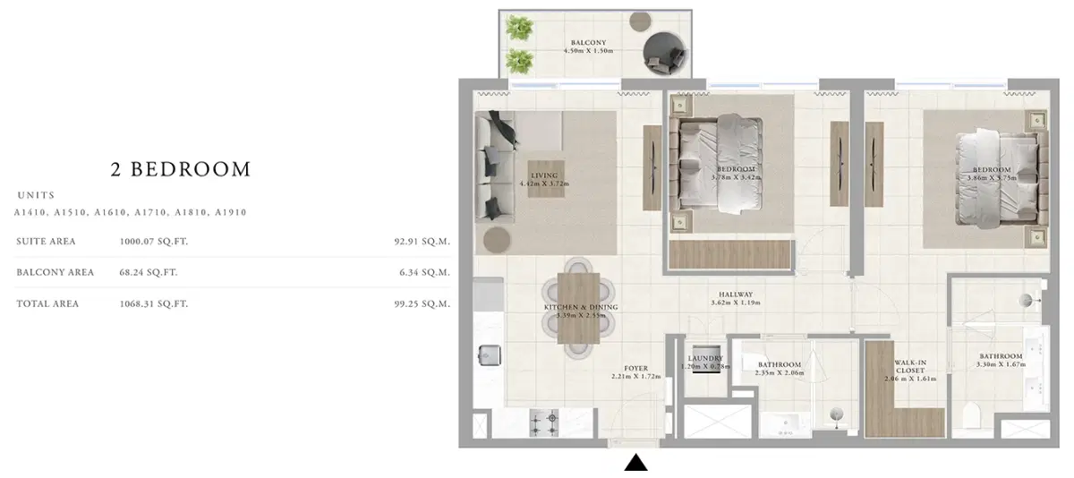 2 Bedroom Apartments