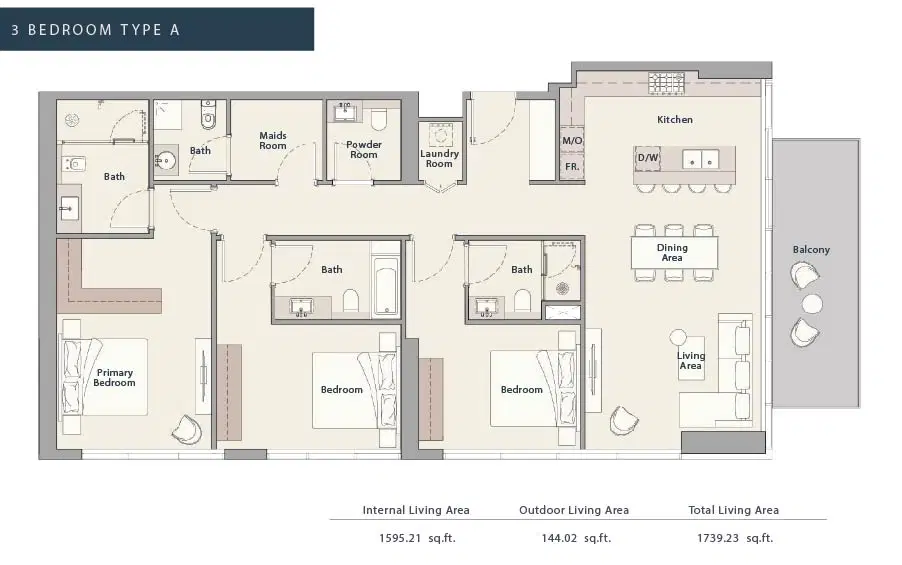 3 Bedroom Apartments