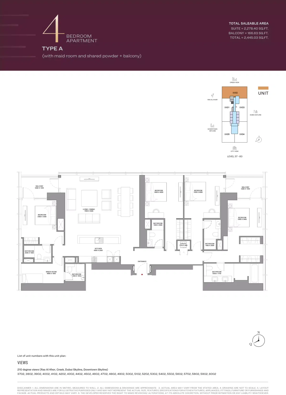 4 Bedroom Apartments