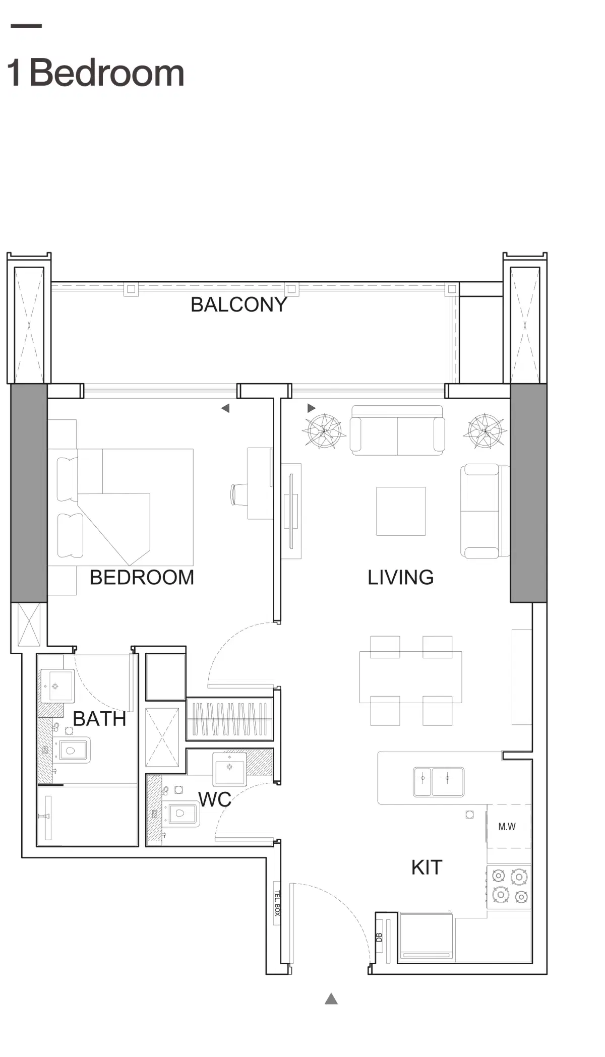 1 BR Apartment