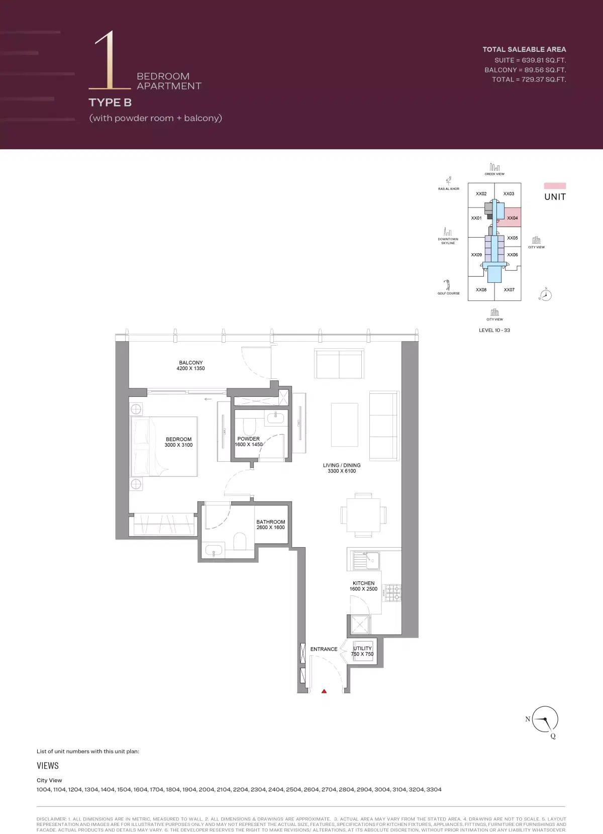 1 Bedroom Apartments