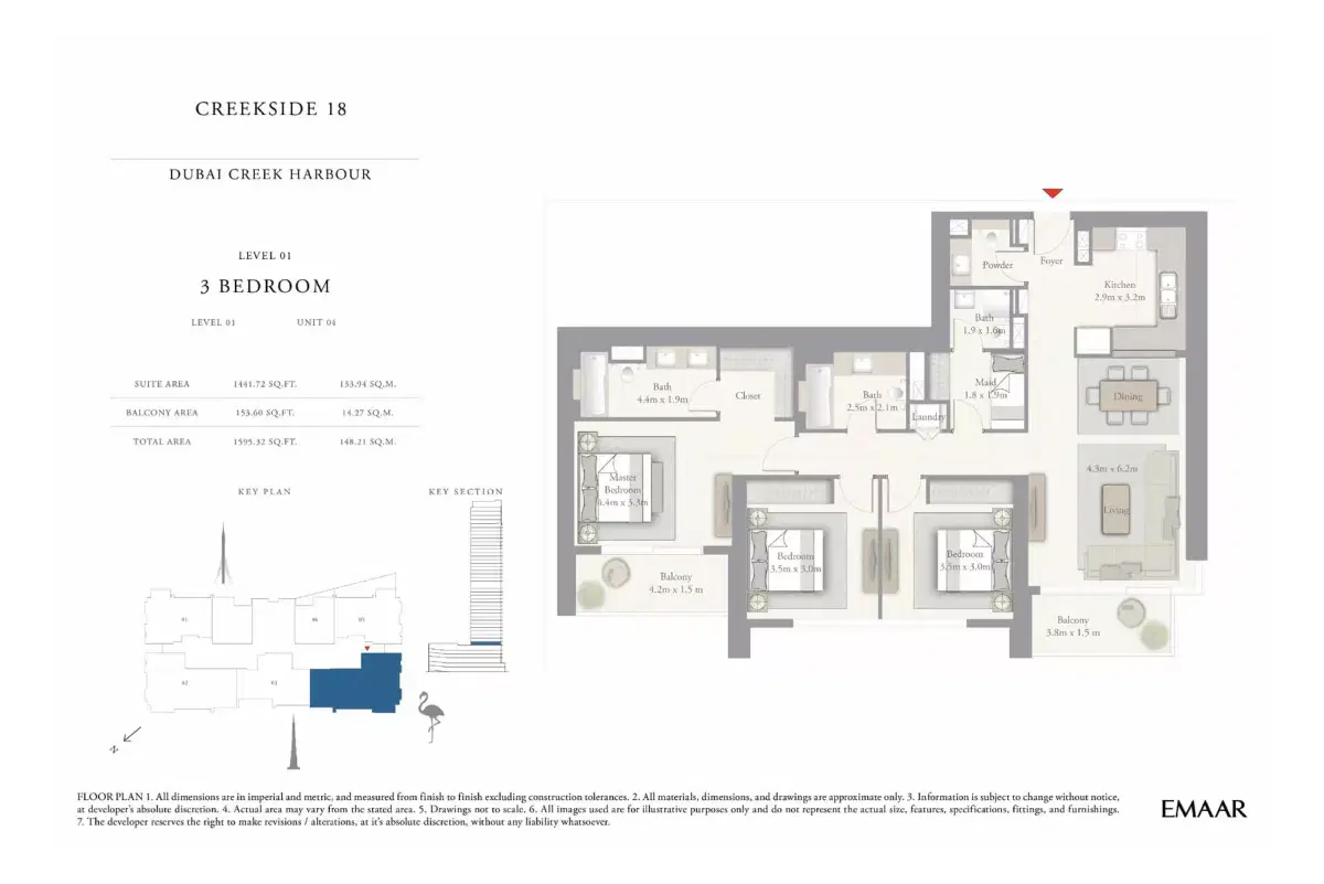 3 BR Apartment