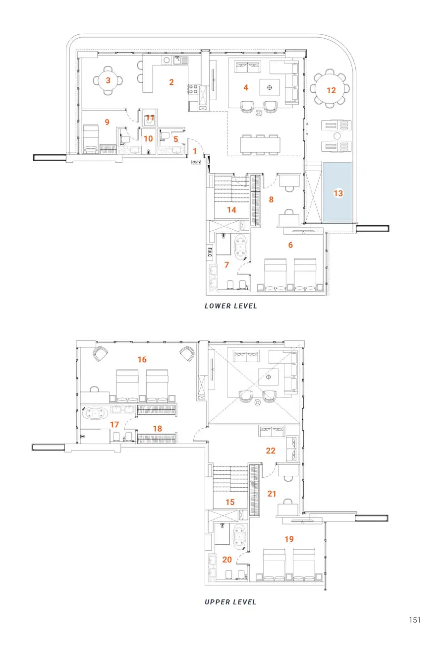 The Orchard Place Peak Summit Jvc 3 Bedroom Duplex Penthouses Floor Plan