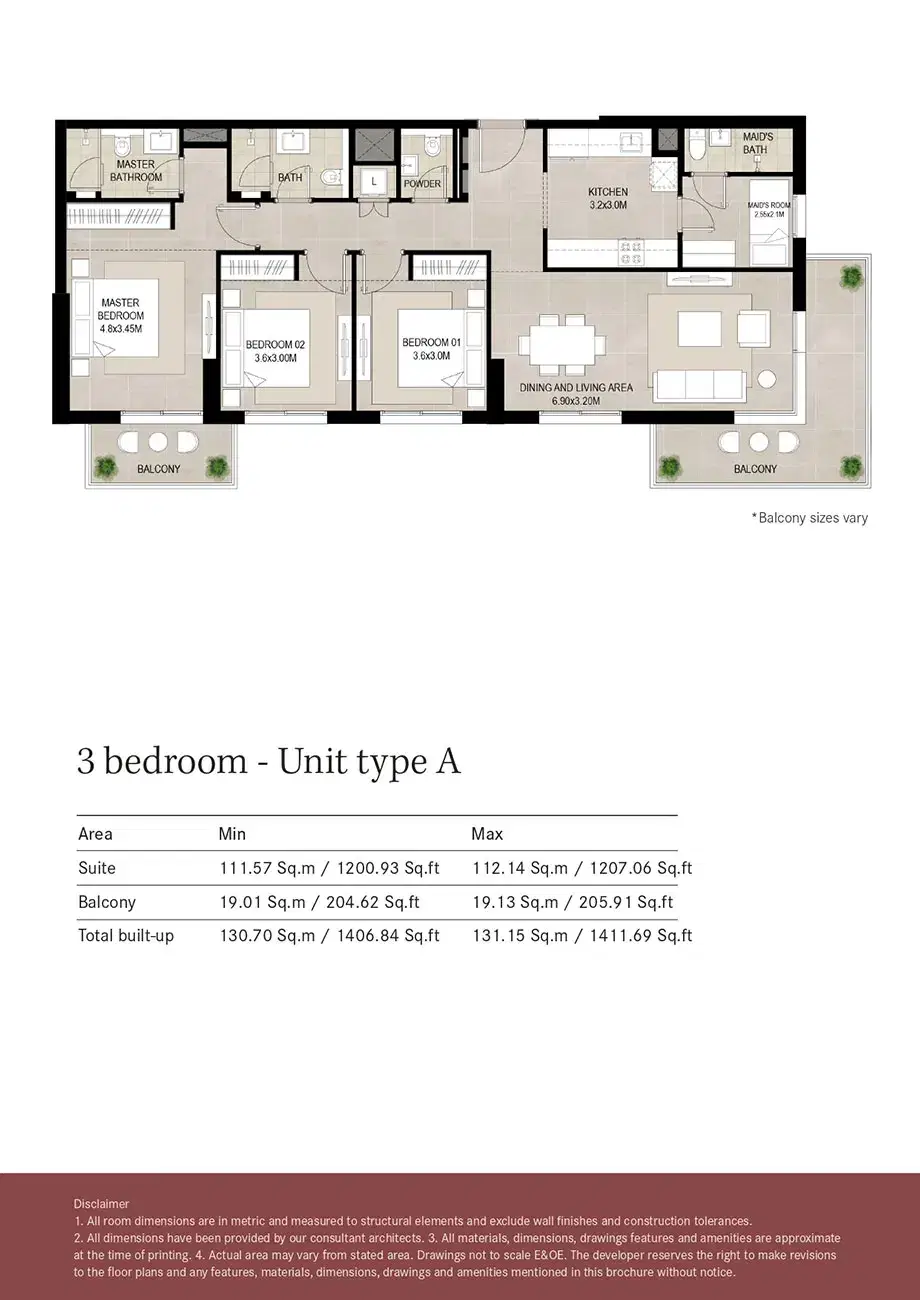 Nshama Lexington 3 BR Floor Plan 1,411 Sq. Ft.