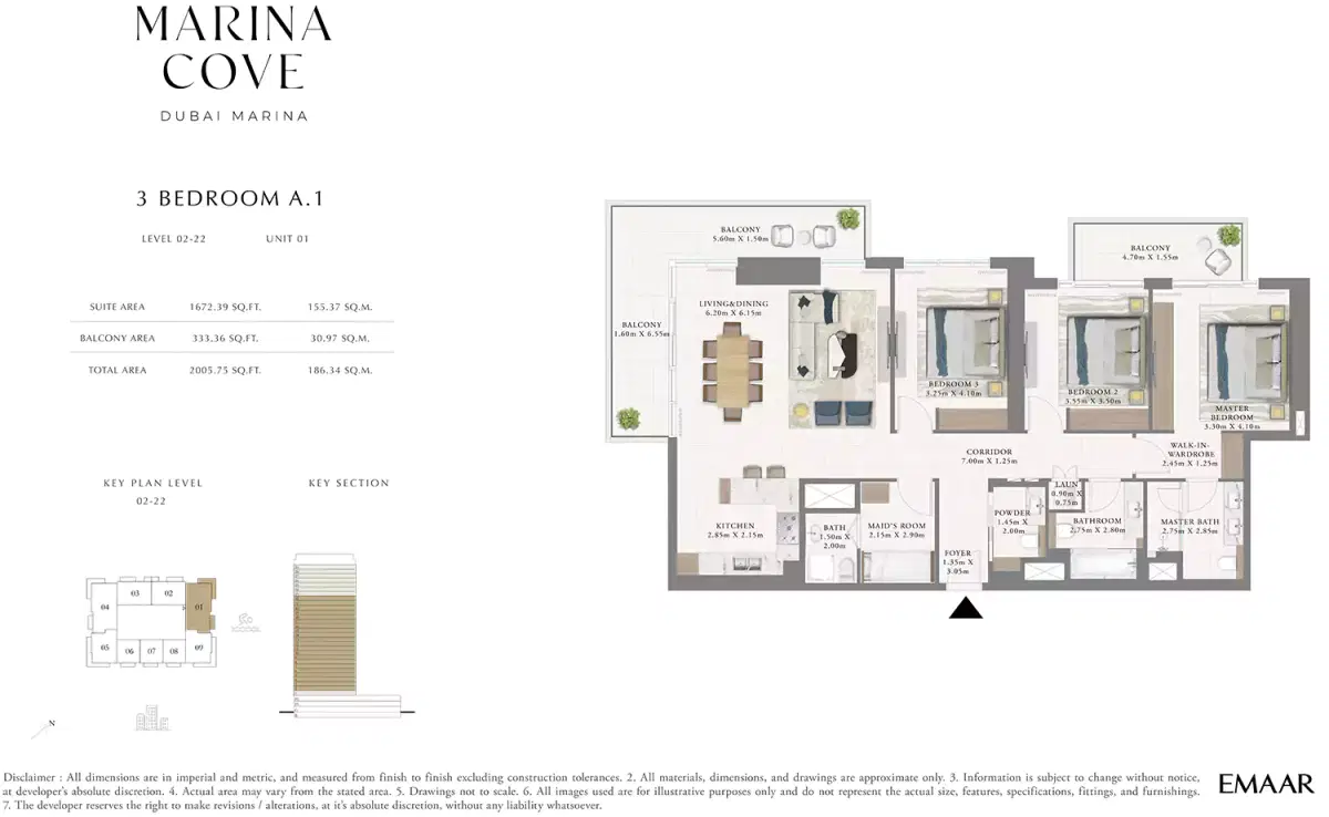 3 Bedroom Apartments