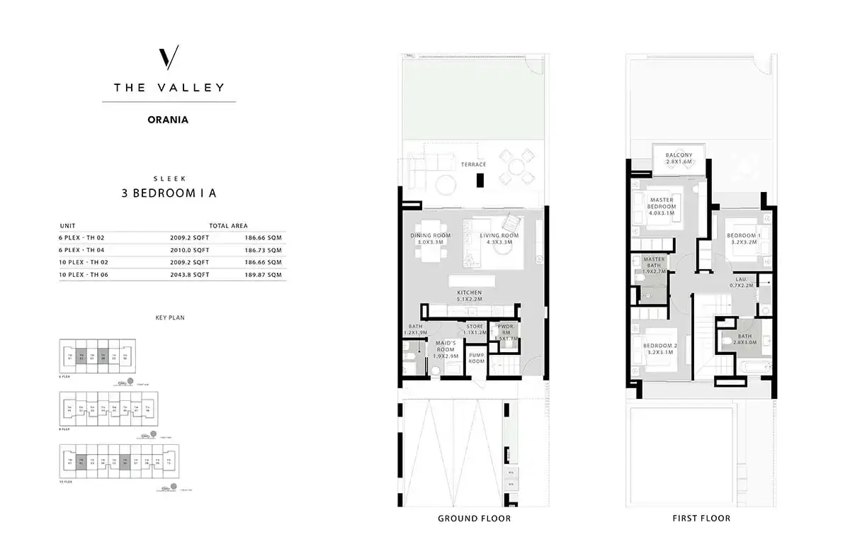 Emaar Orania 4 Bedroom Townhouses Floor Plan